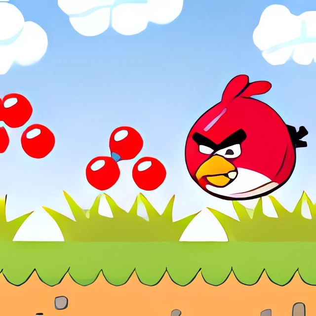 Chơi game Angry Birds nhặt bóng