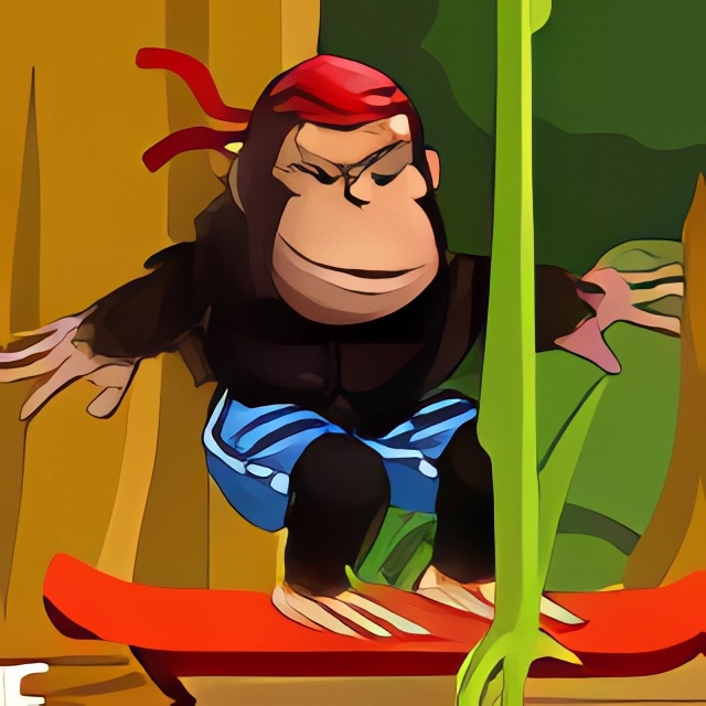 Chơi game Khỉ đột trượt ván